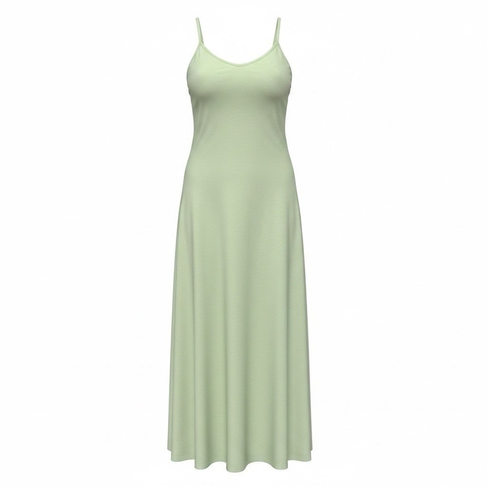 Maxi Dress Y2K Minimalist Clean Girl Coquette Summer Modal Polyester Double Zero